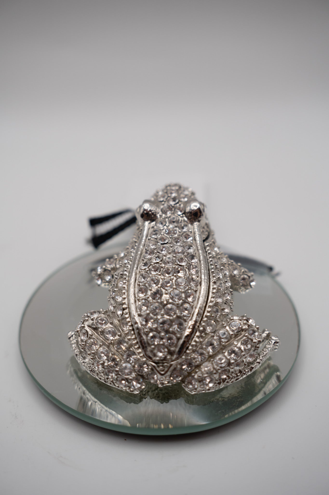 Jeweled Frog Trinket Box with Mirror