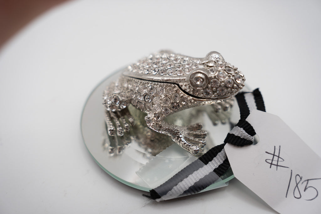 Jeweled Frog Trinket Box with Mirror