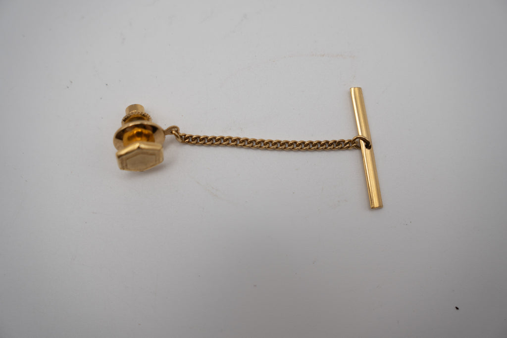 Gold Hexagonal Tie Tack