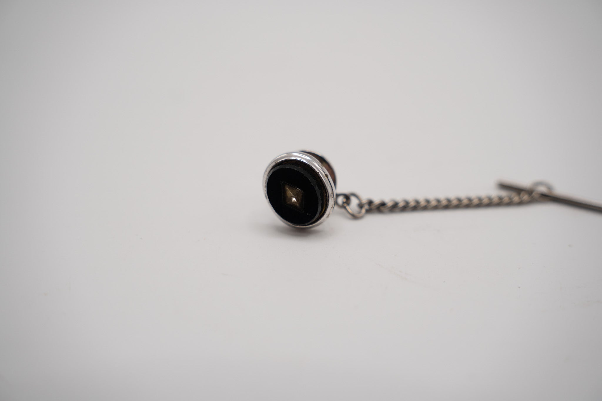 Black with Gold Triangle Tie Tack