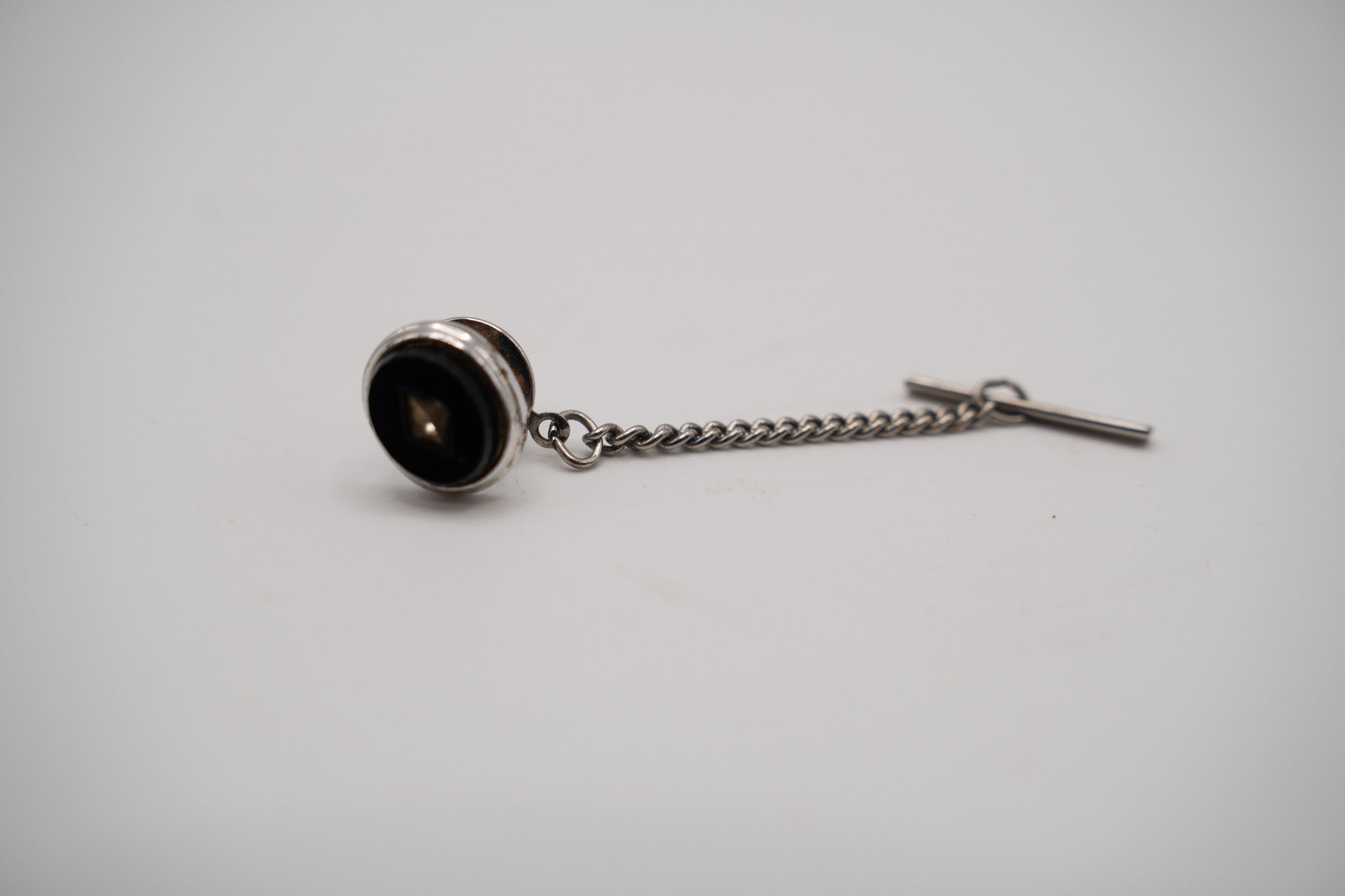 Black with Gold Triangle Tie Tack