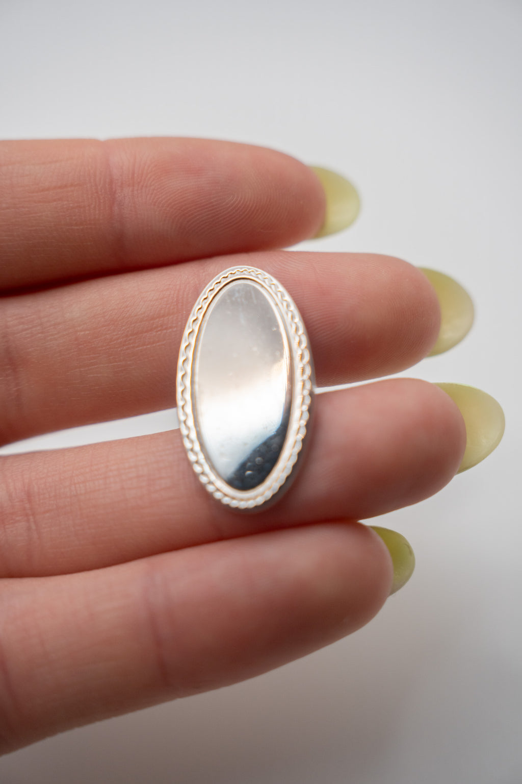 Oval Silver Plated Cufflinks