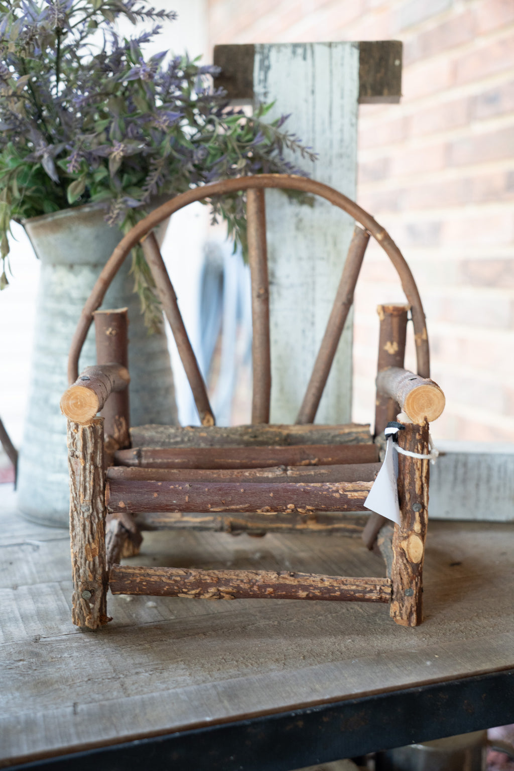 Twig Bench Decoration