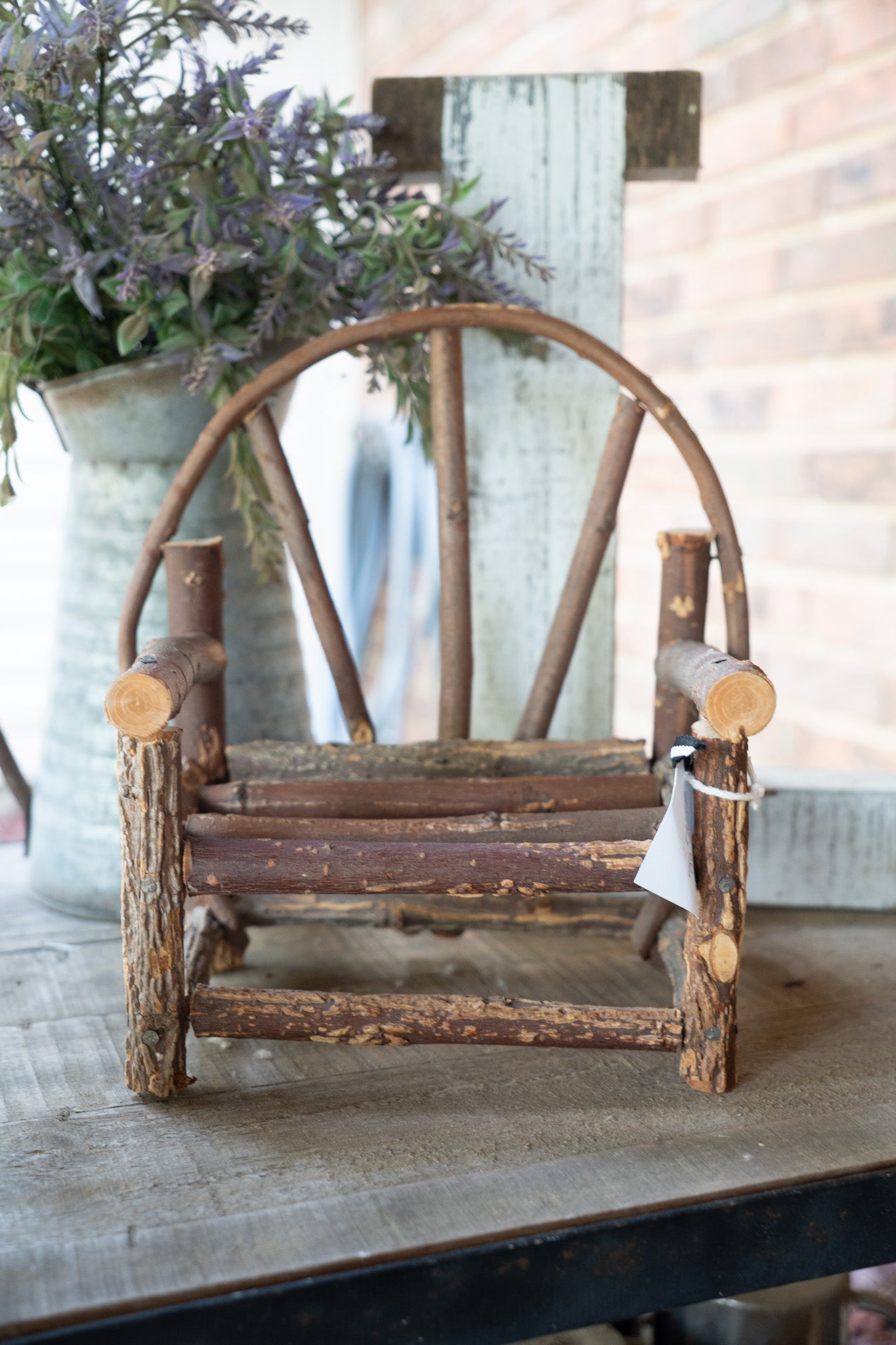 Twig Bench Decoration