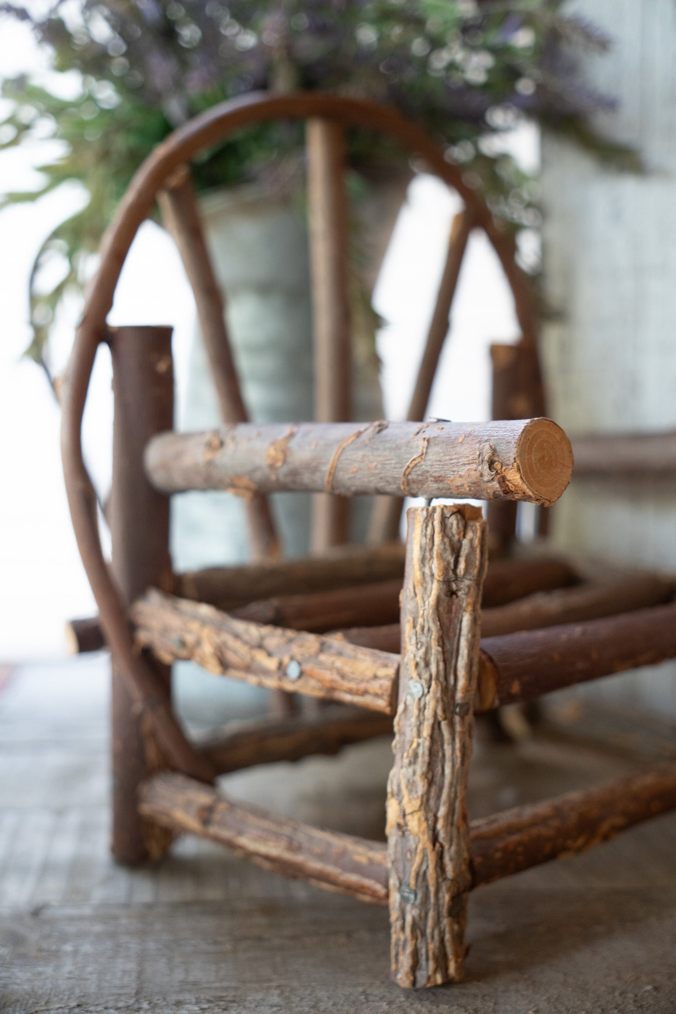 Twig Bench Decoration