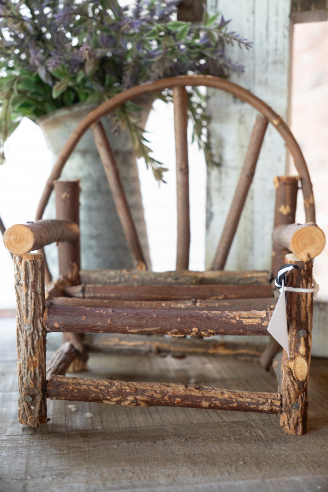 Twig Bench Decoration