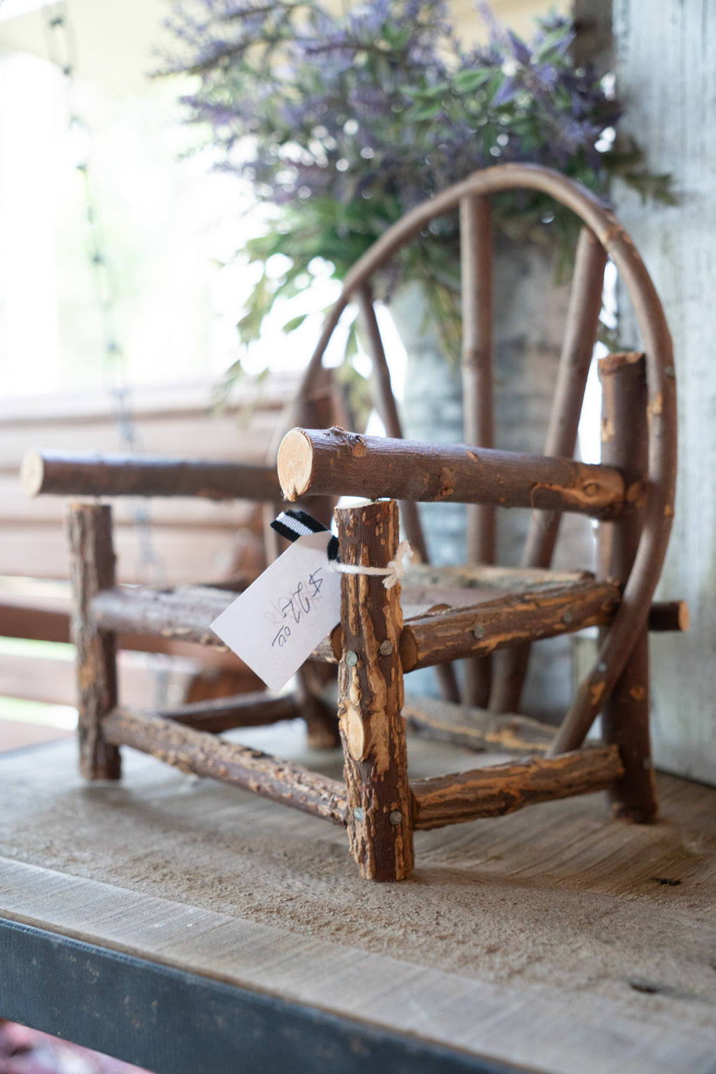 Twig Bench Decoration