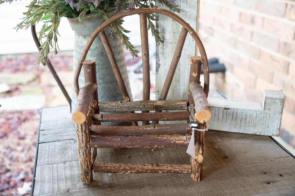 Twig Bench Decoration
