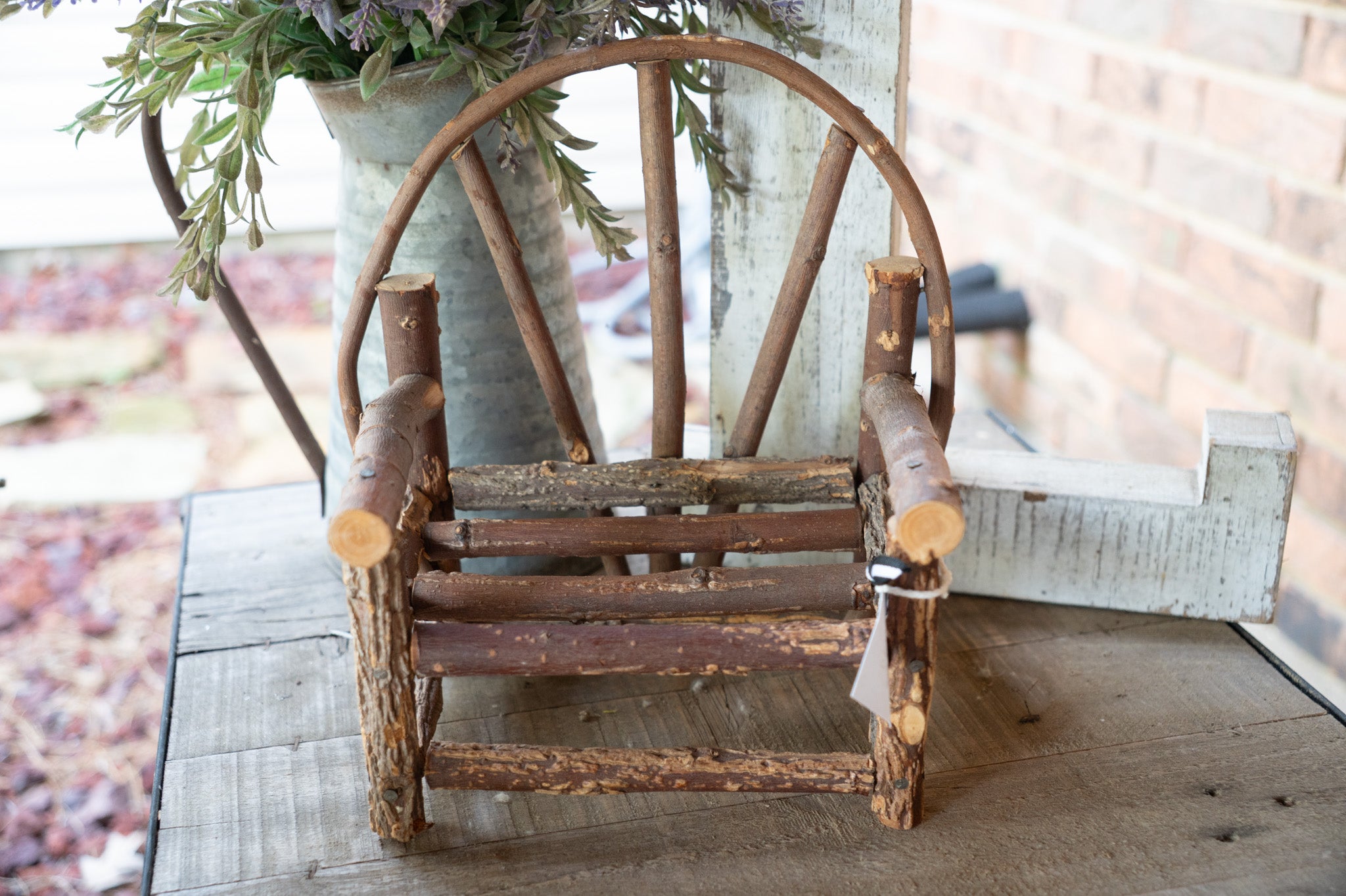 Twig Bench Decoration