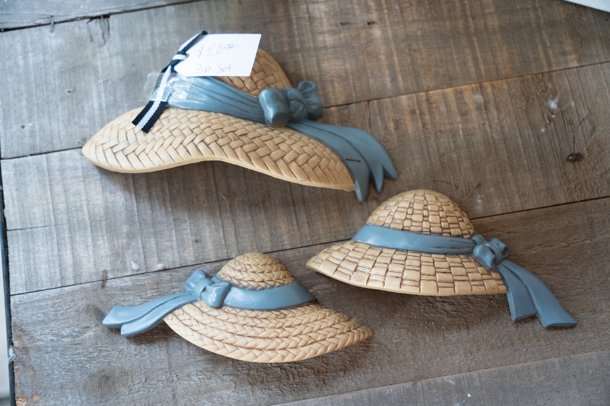 Vintage Straw Hat Decor