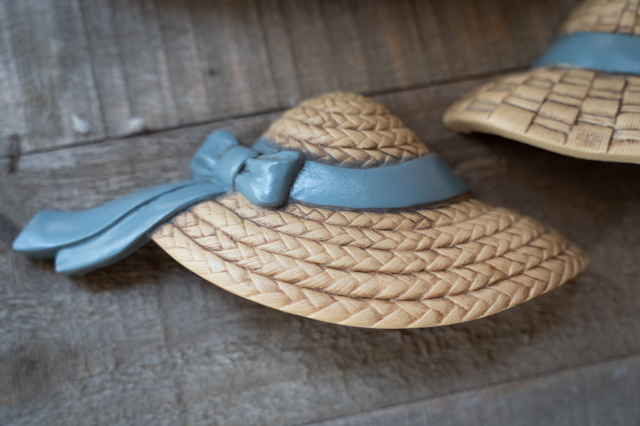 Vintage Straw Hat Decor