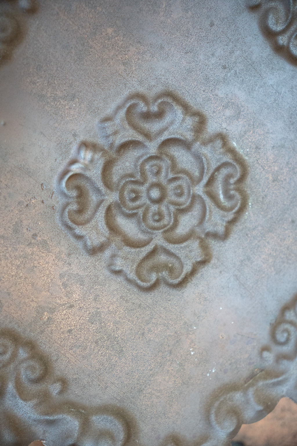 Embossed Metal Wall Medallion