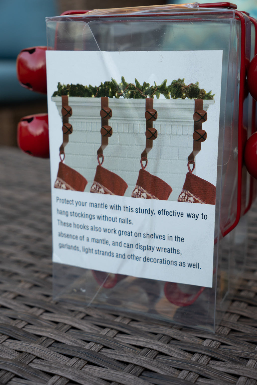 Red Bell Stocking Hangers