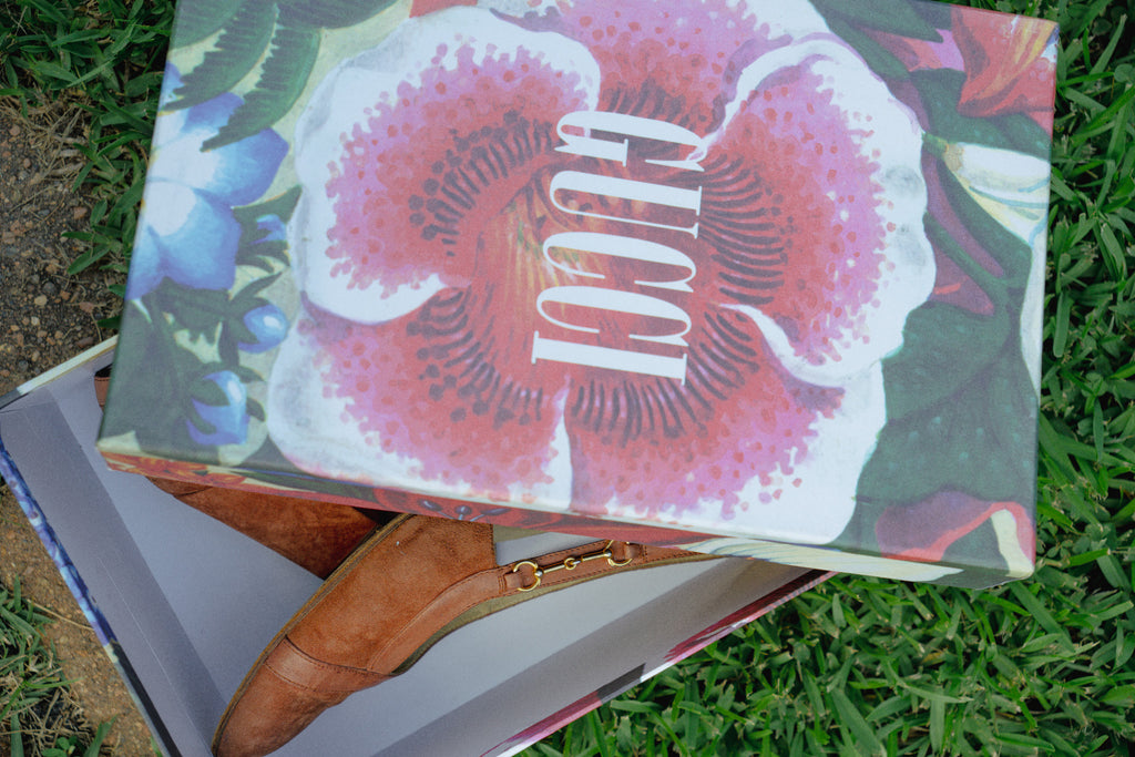 Vintage Gucci Caramel Suede Pumps