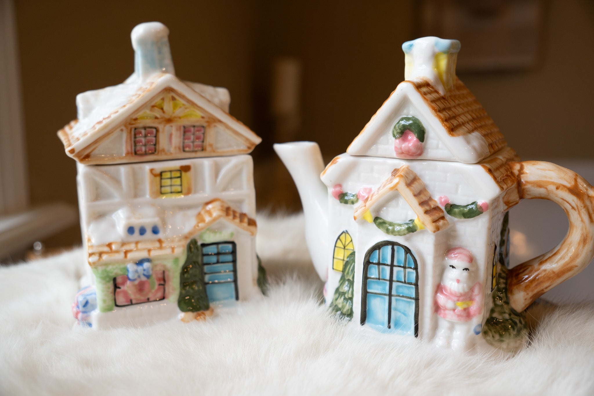 Houston Harvest Christmas Village Tea Set