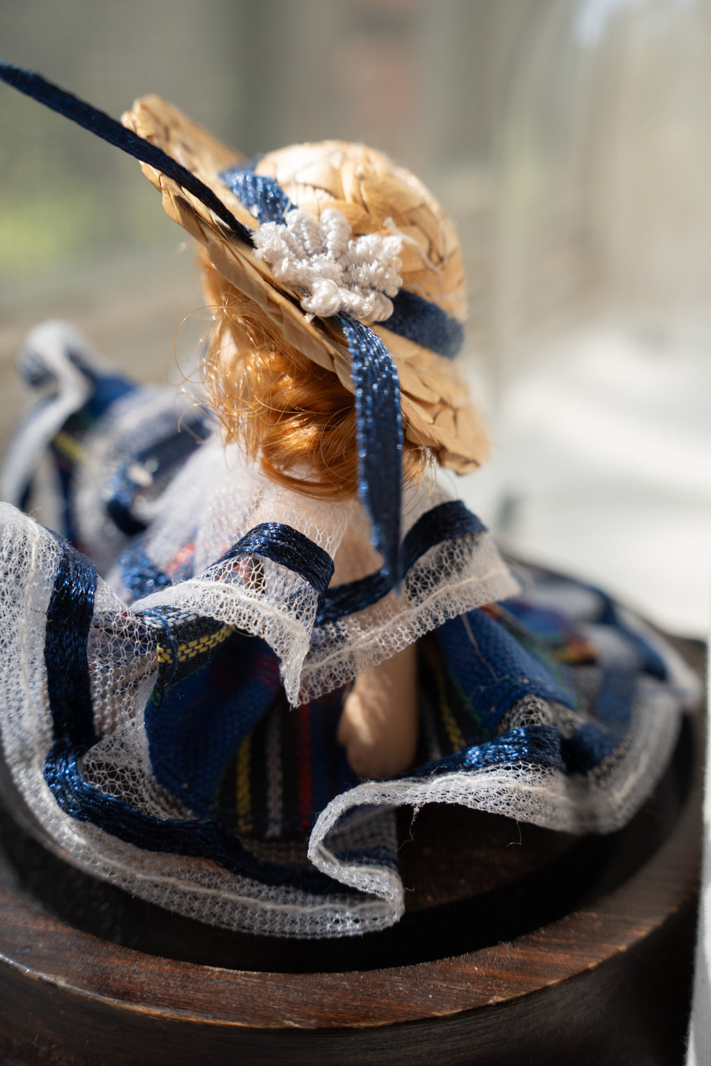Miniature Mexican Doll in Glass Dome by Dogface