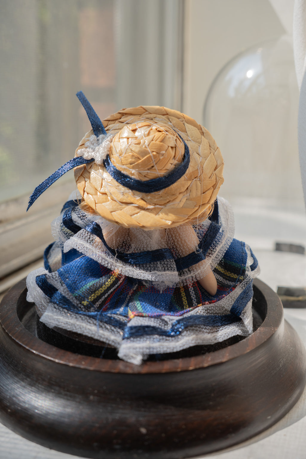 Miniature Mexican Doll in Glass Dome by Dogface