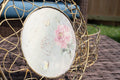 Gold Metal Wire Basket with Lid & Floral Paris Picture