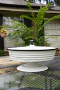 White Metal Tray with 4 Divided Sections