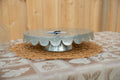Metal Cake Stand with Scallop Edge