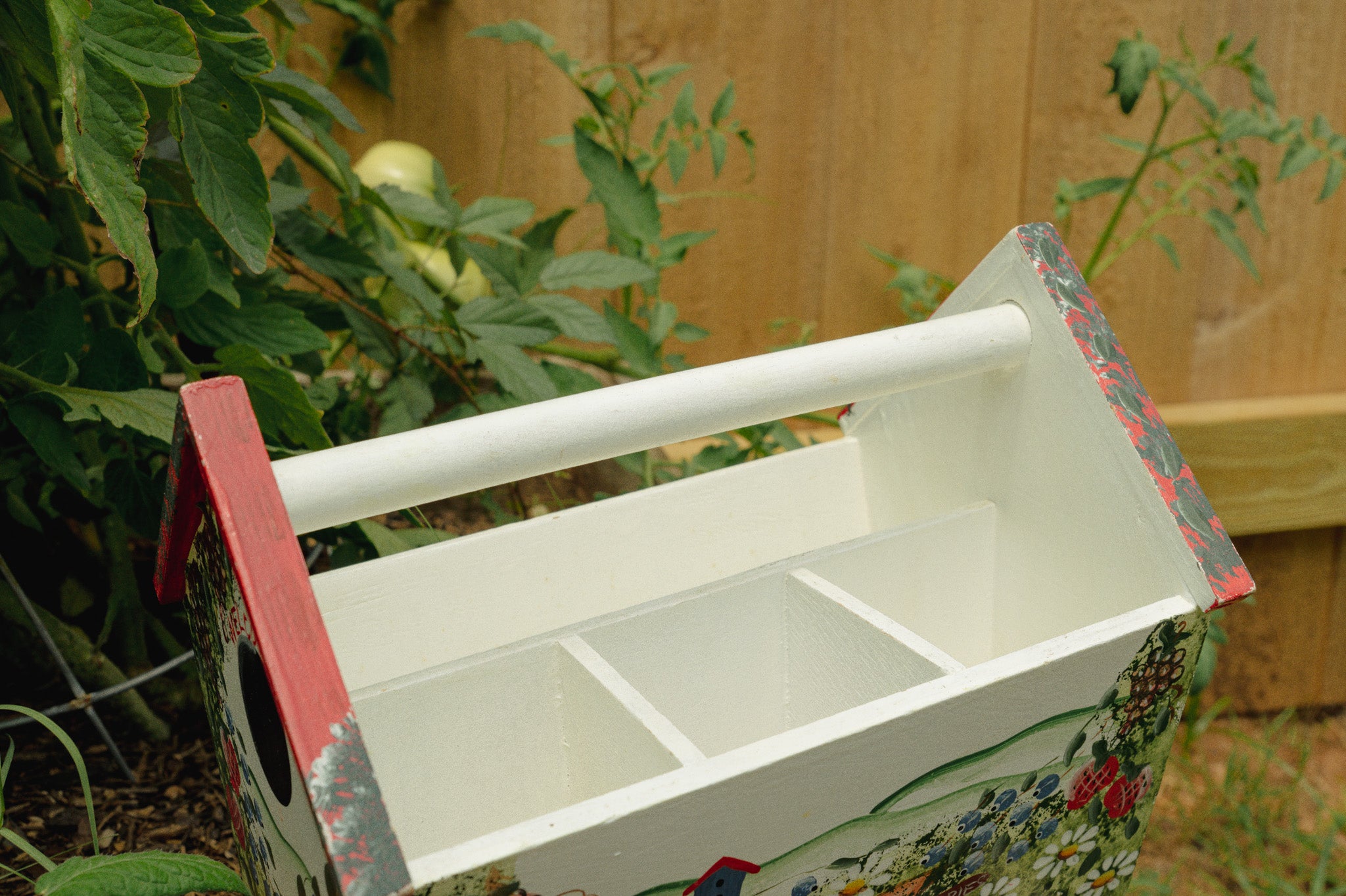 Wooden Birdhouse Caddy