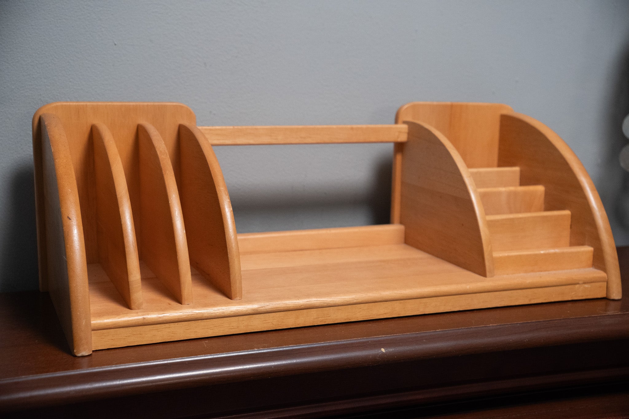 Vintage Wooden Desk Organizer