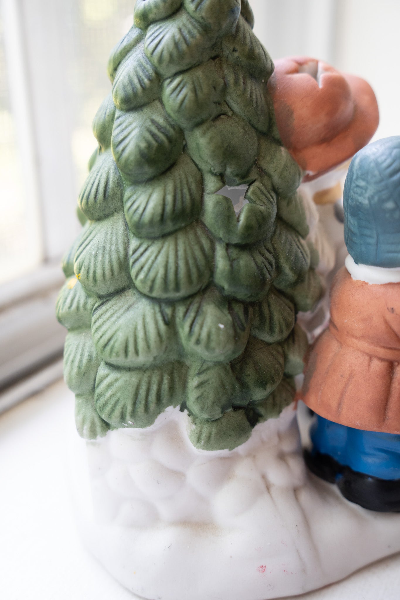 Ceramic Christmas Carolers Votive Holder