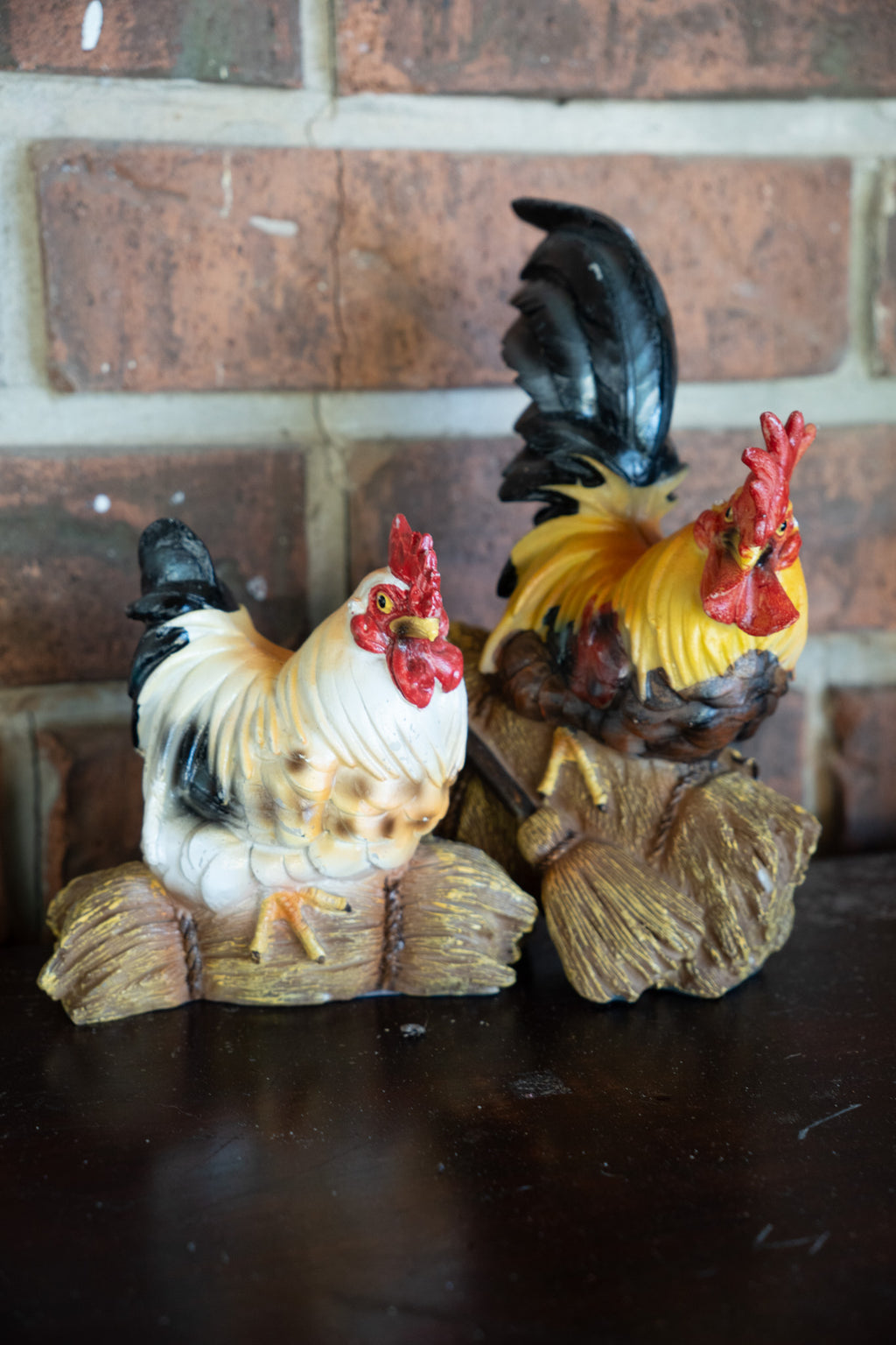Rooster & Hen Figurine