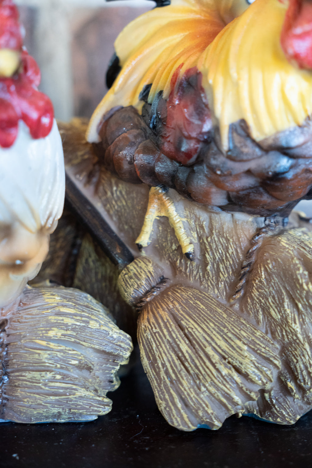 Rooster & Hen Figurine
