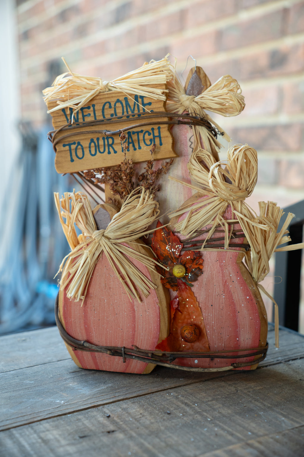 Wooden Pumpkin Patch Decoration