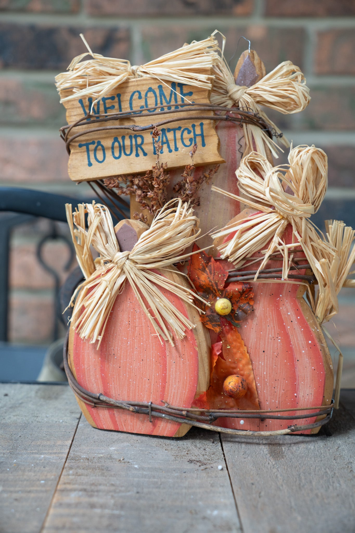 Wooden Pumpkin Patch Decoration