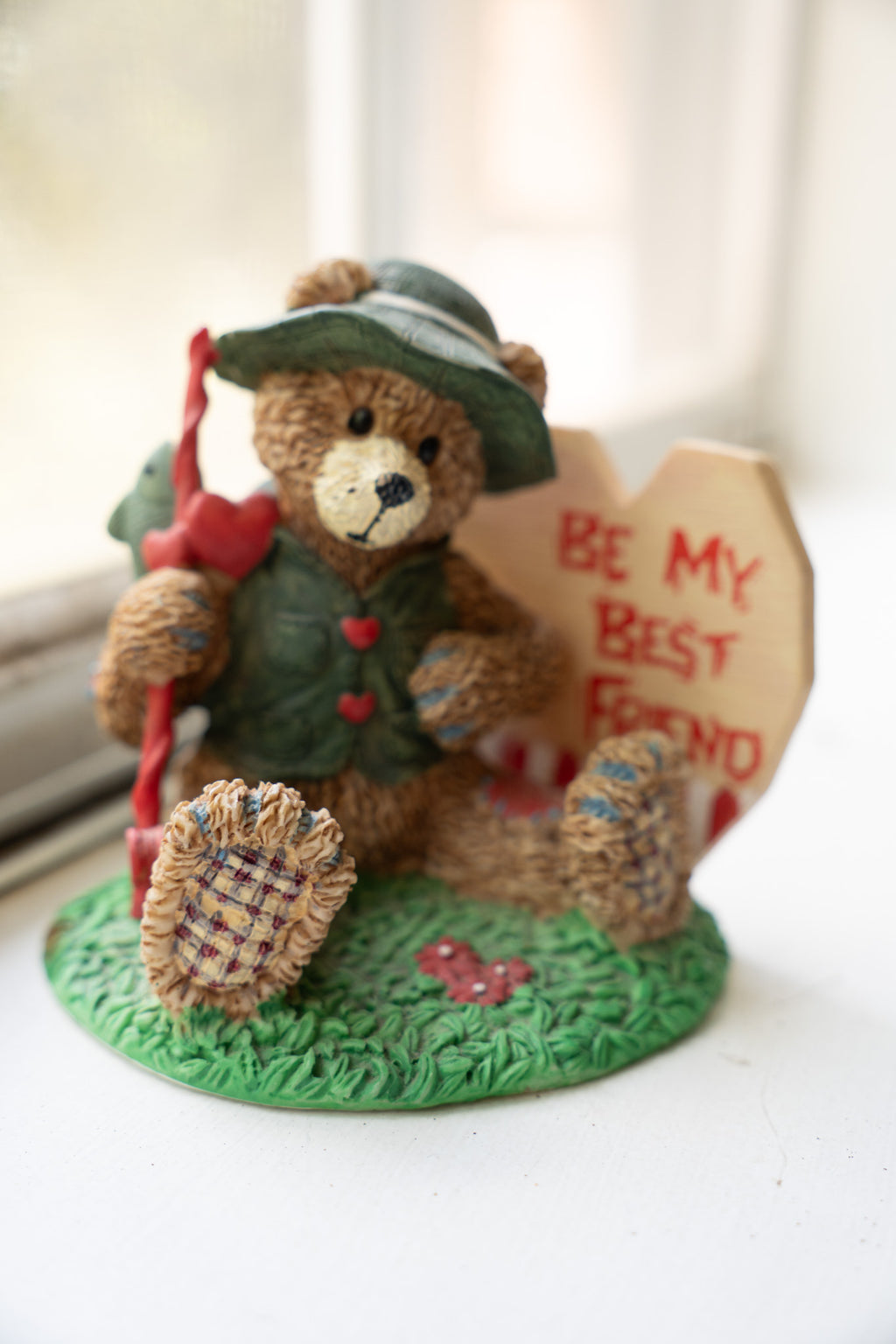 "Best Friend" Fisherman Bear Figurine