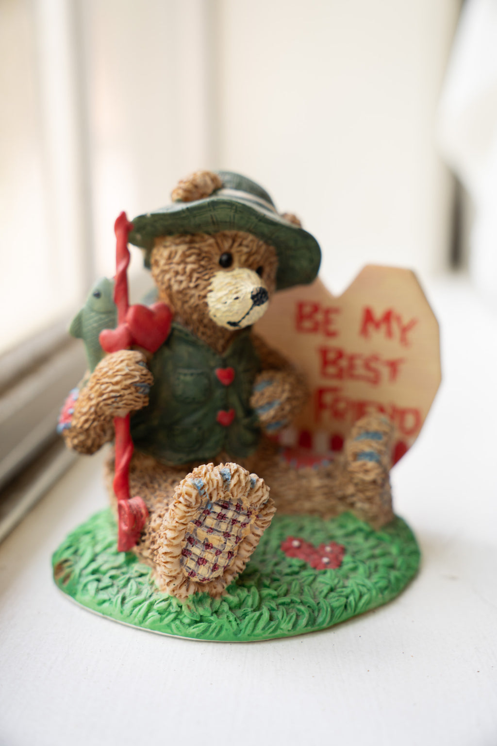 "Best Friend" Fisherman Bear Figurine