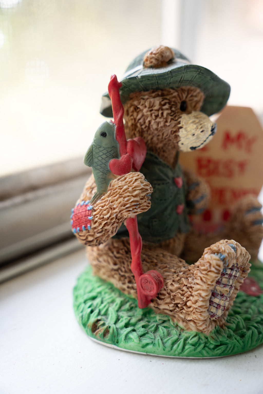 "Best Friend" Fisherman Bear Figurine