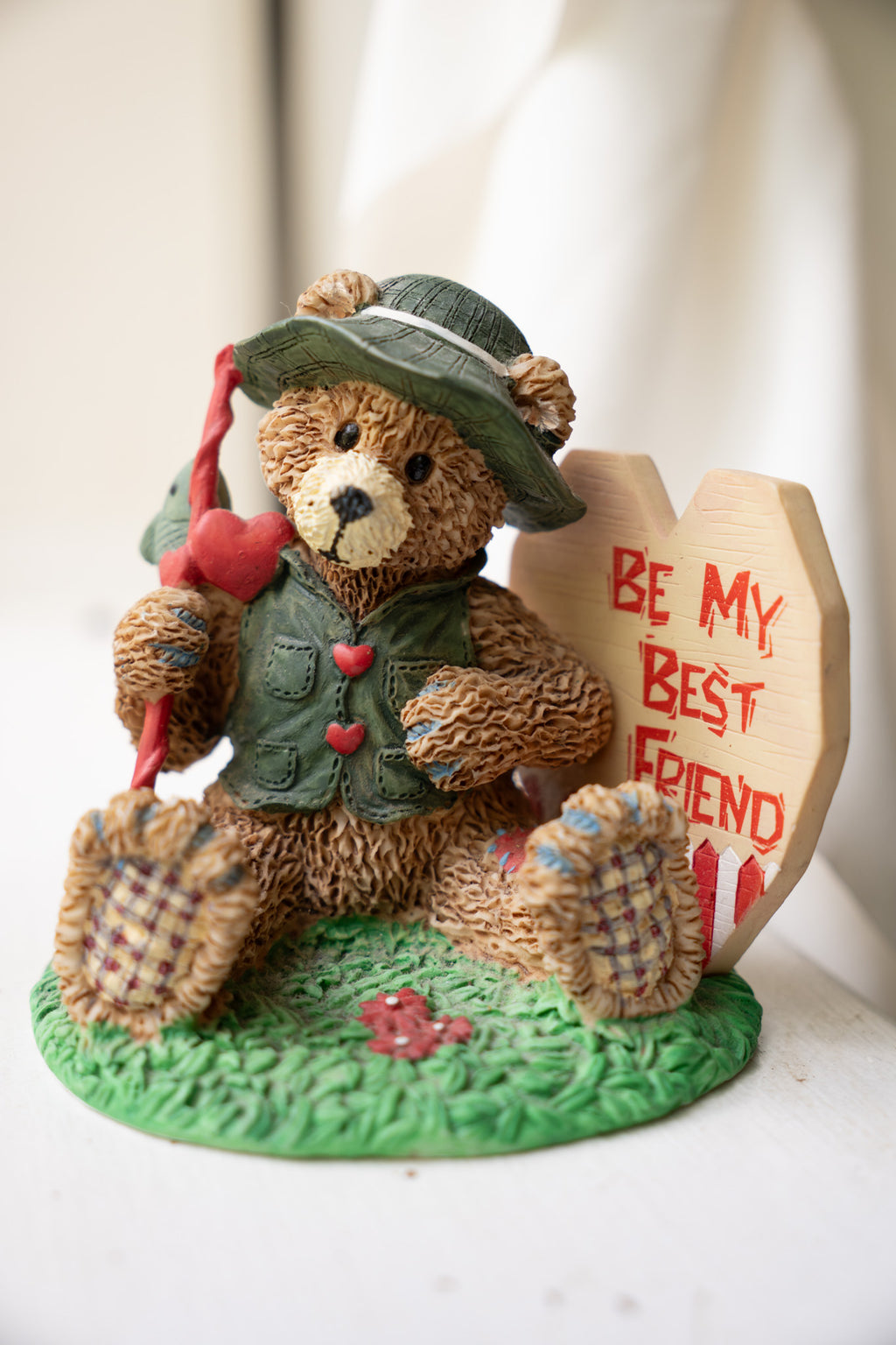 "Best Friend" Fisherman Bear Figurine
