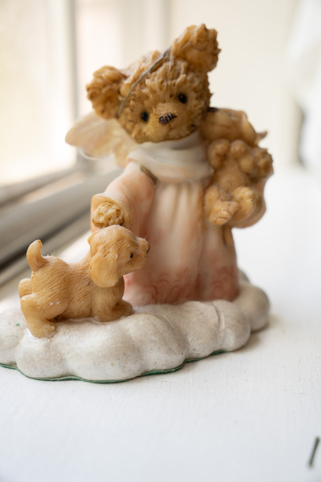 Angel Bear with Puppies Figurine