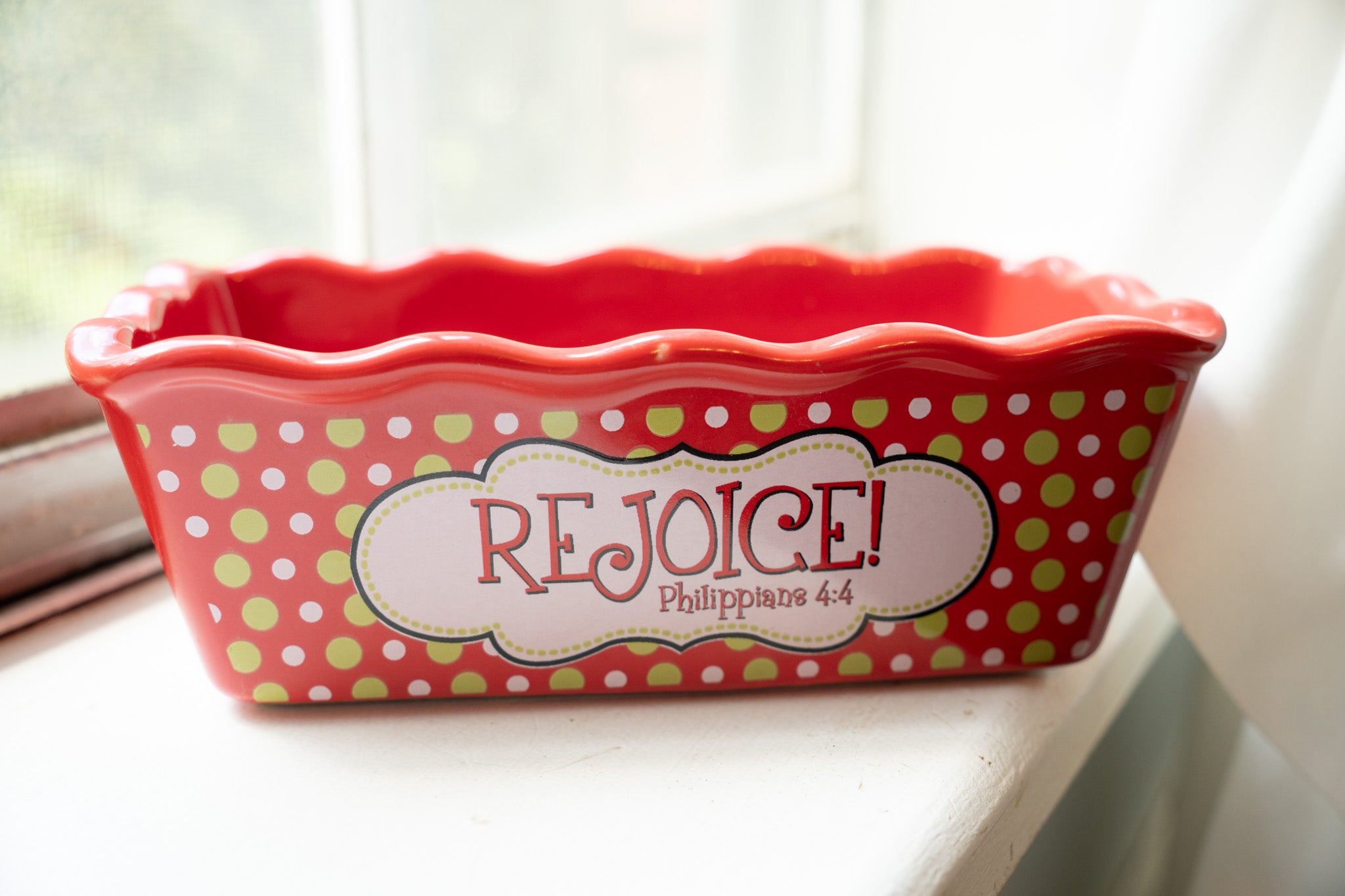 Mini Loaf Stoneware "Rejoice"