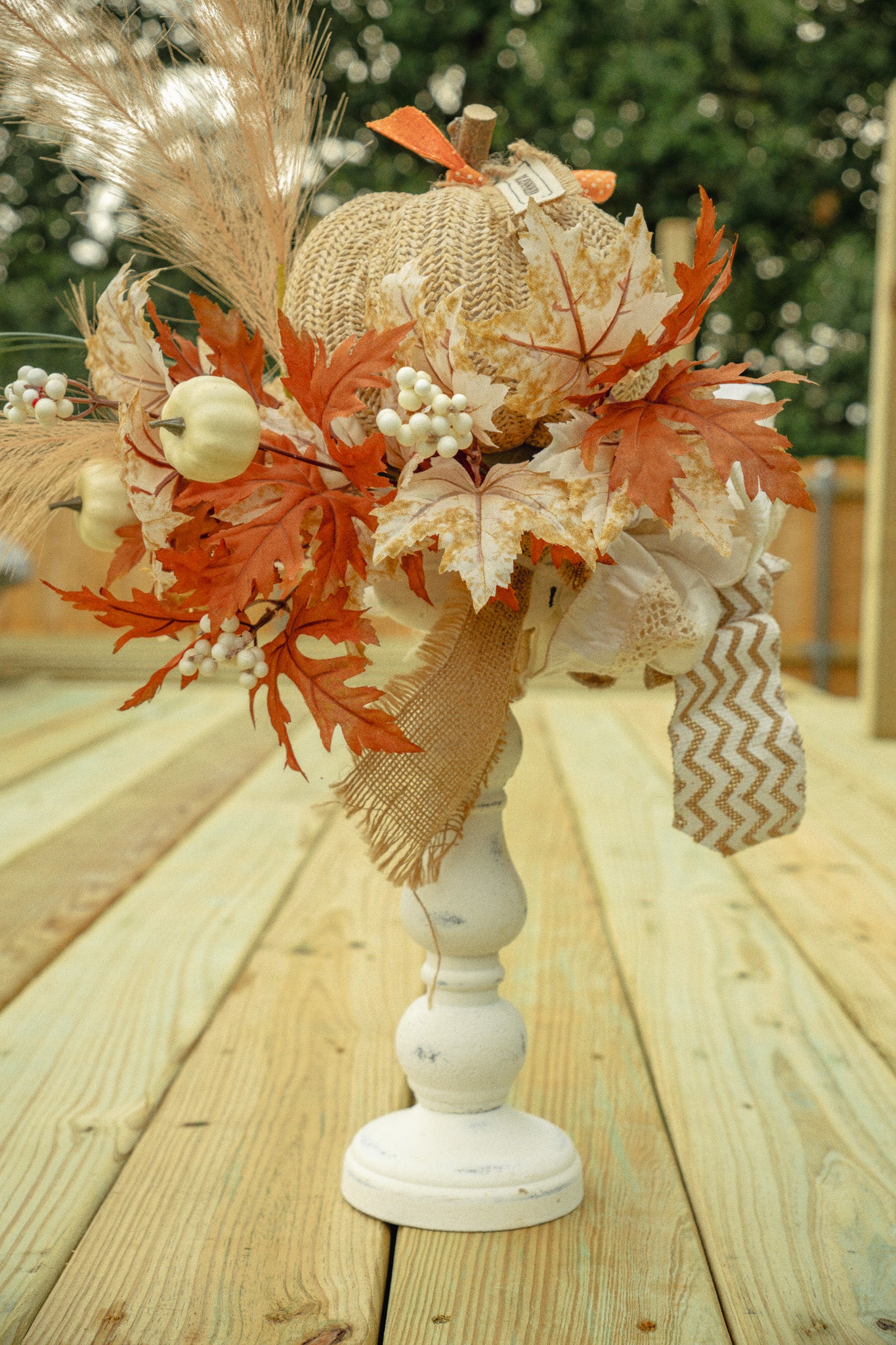 Handcrafted Pumpkin Fall Arrangement