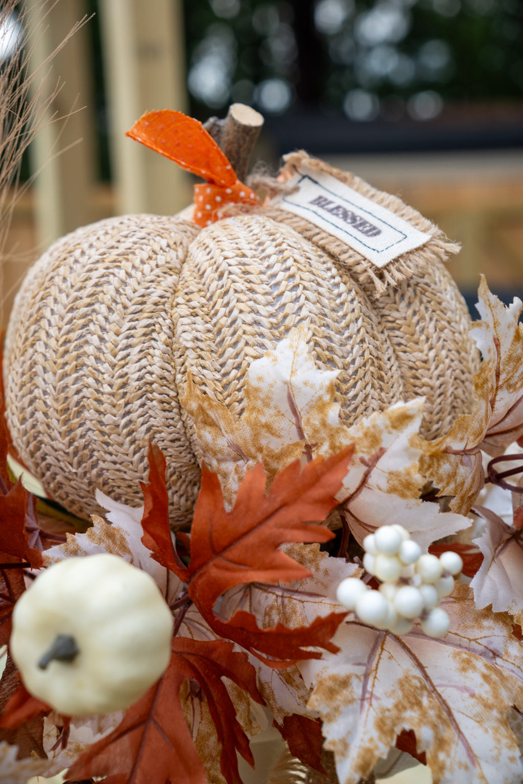 Handcrafted Pumpkin Fall Arrangement