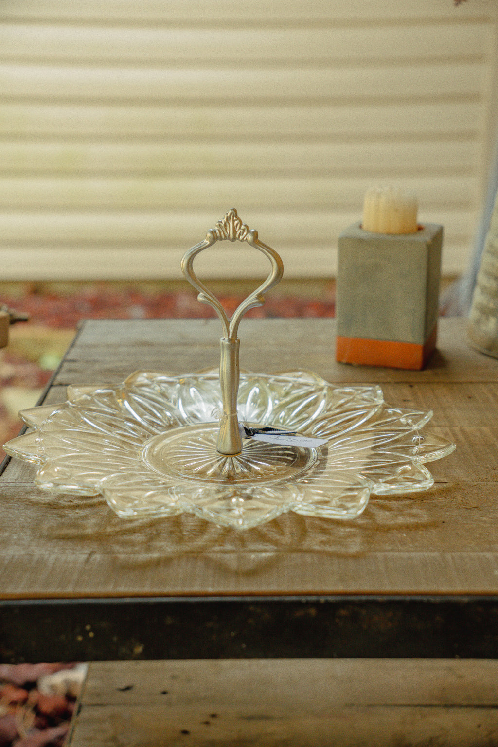 Federal Glass Petal Pattern Tidbit Dish