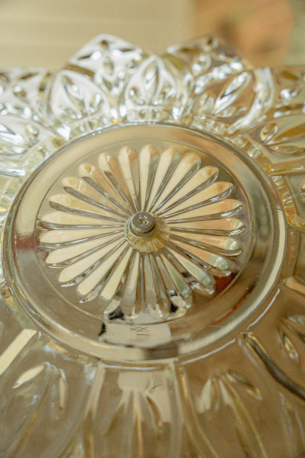 Federal Glass Petal Pattern Tidbit Dish