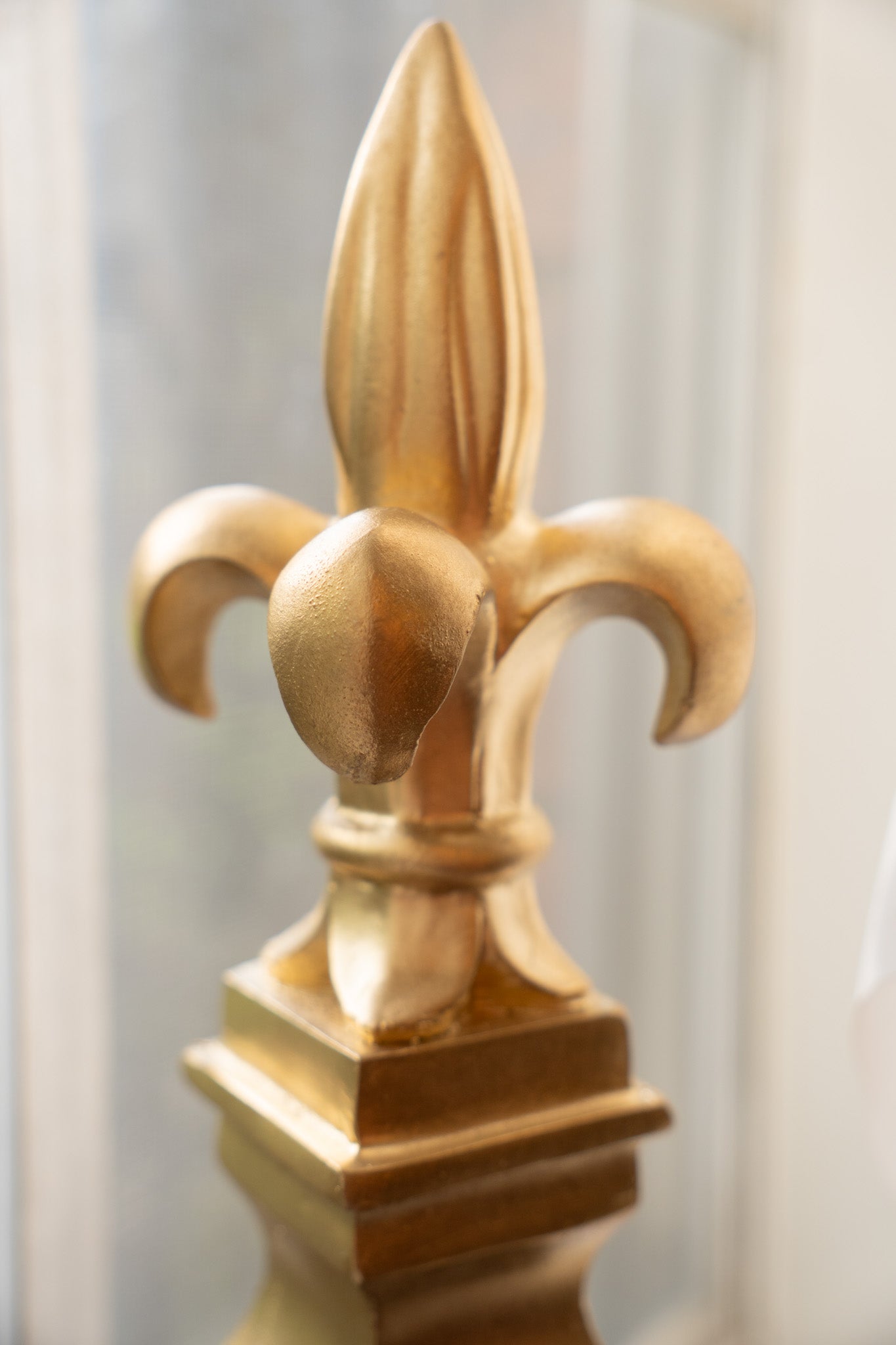 Gold Fleur de Lis Statue