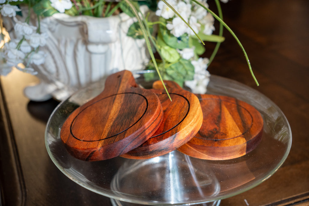 3-Piece Wooden Mini Cheese Board Set