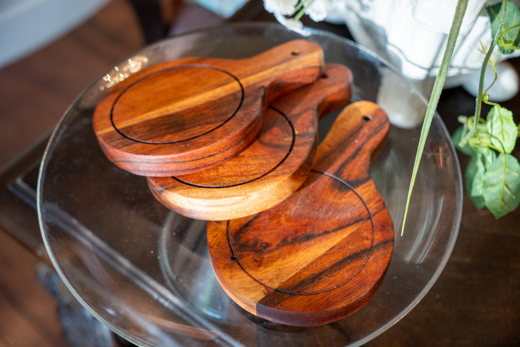 3-Piece Wooden Mini Cheese Board Set