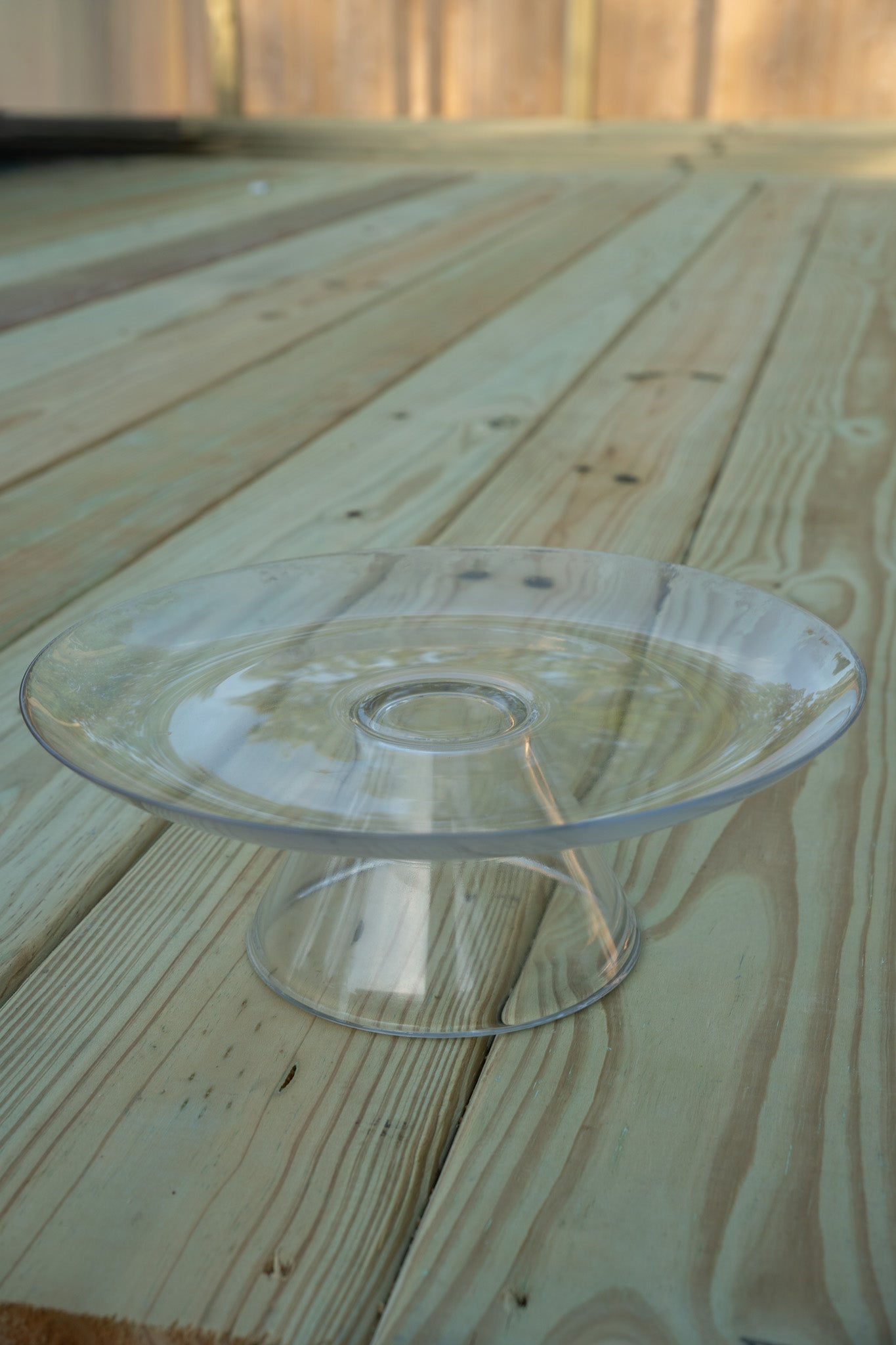 Clear Glass 9.5" Cake Plate