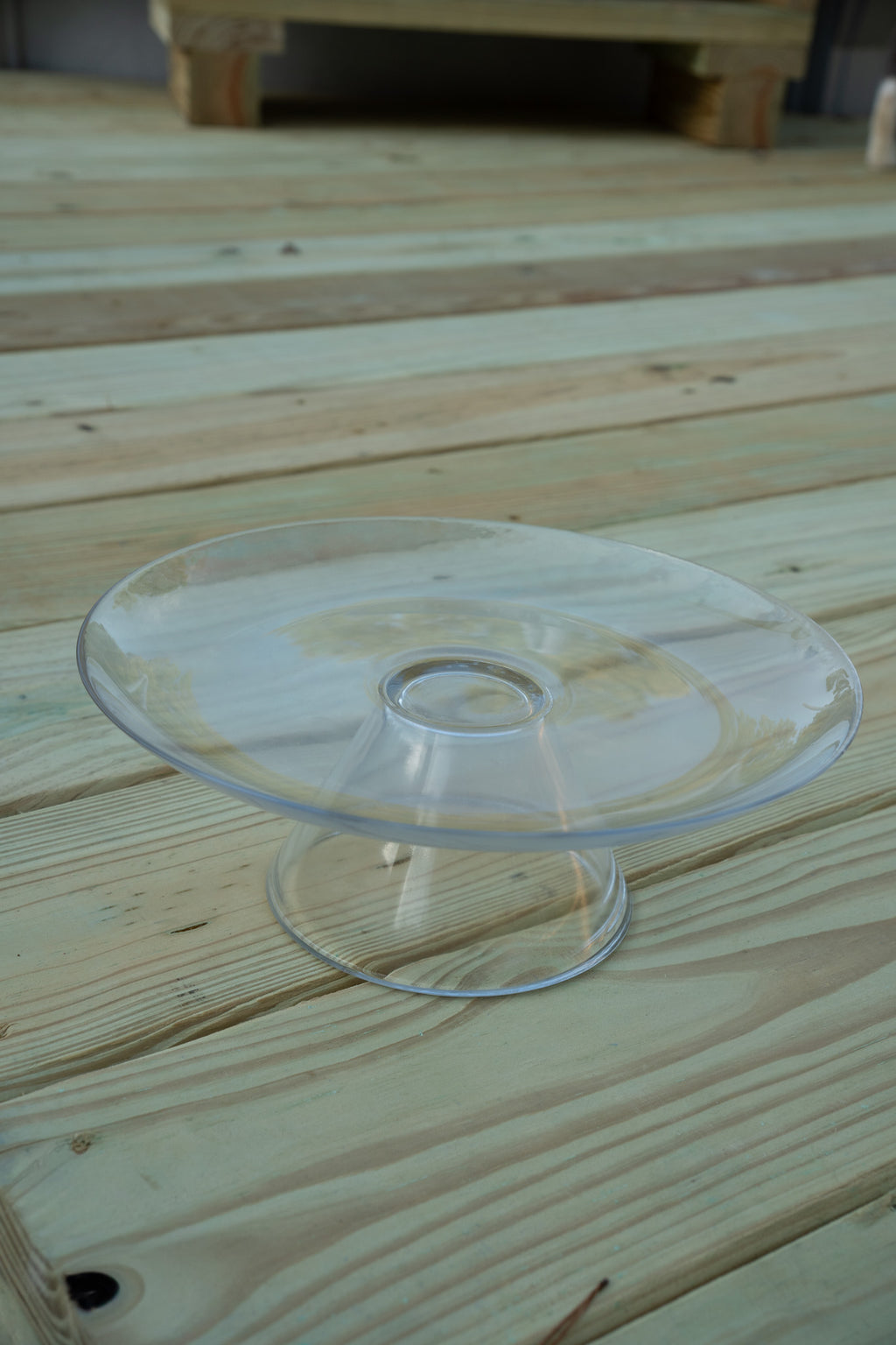 Clear Glass 9.5" Cake Plate