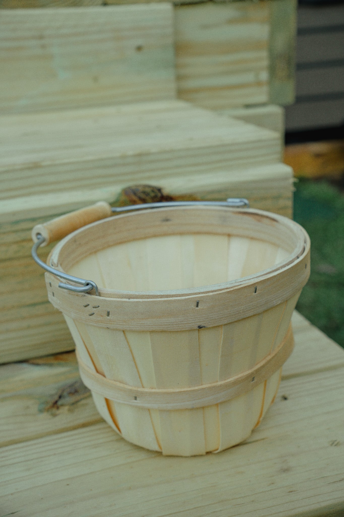 Wooden Barrel Basket
