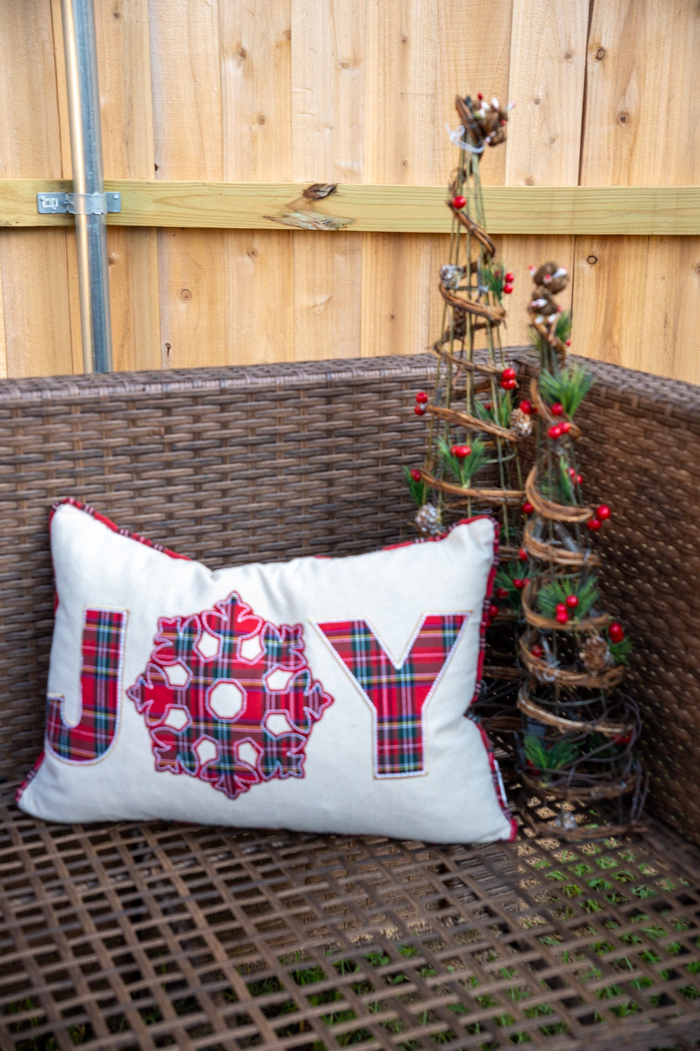 JOY Christmas Throw Pillow