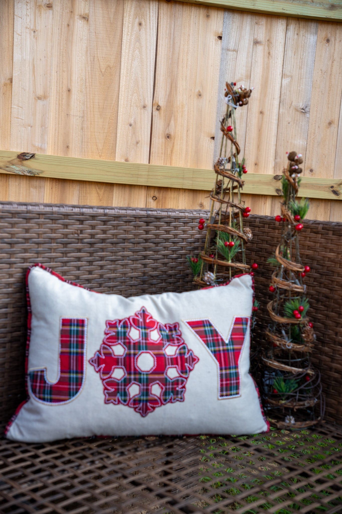JOY Christmas Throw Pillow