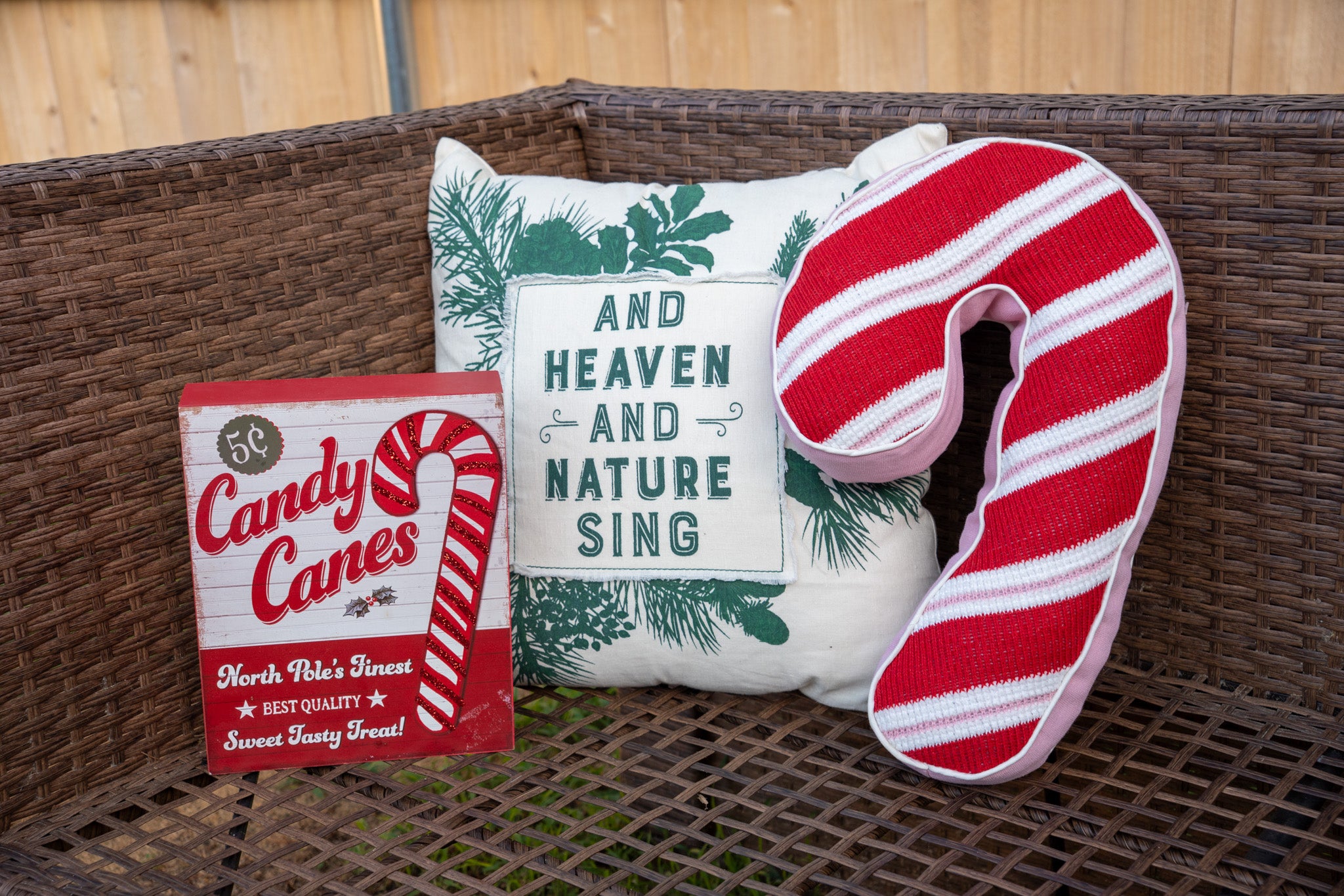 "Heaven and Nature Sing" Christmas Throw Pillow